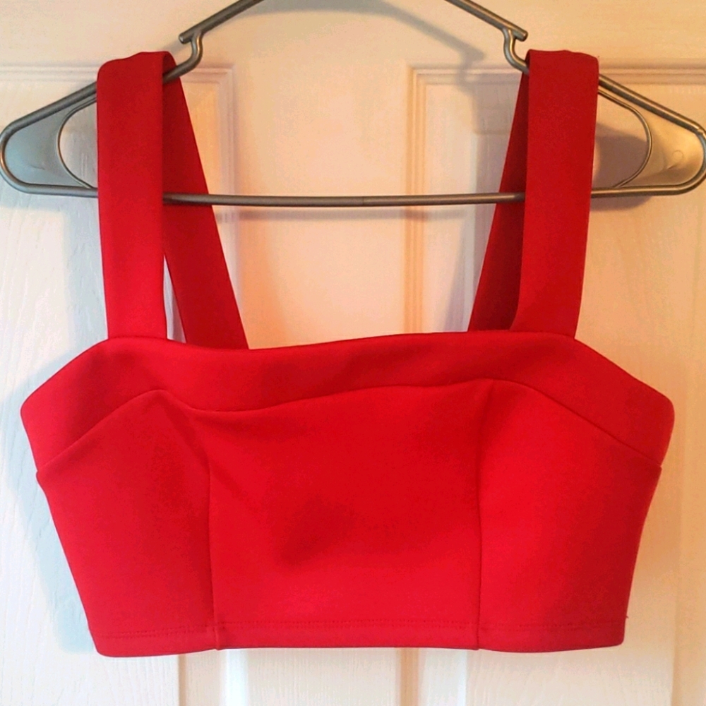 Red crop top